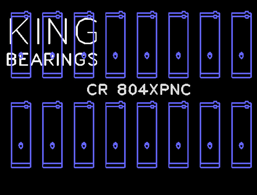 King Engine Bearings Inc CR 804XPNC 001 CONNECTING ROD BEARING SET For FORD 260CI 289CI 302 5.0L WINDSOR