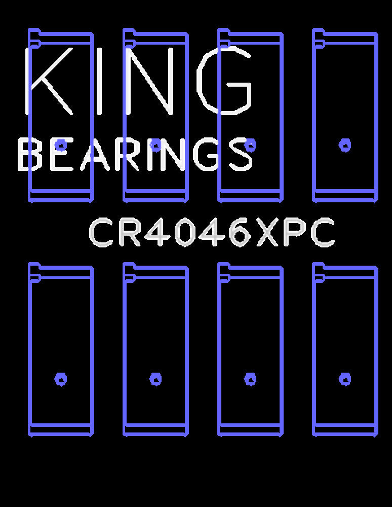 King Engine Bearings Inc CR4046XPC CONNECTING ROD BEARING SET For HONDA B20B4, B20Z2, D16 SERIES, ZC, 16V