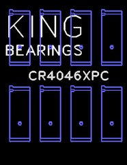 King Engine Bearings Inc CR4046XPC CONNECTING ROD BEARING SET For HONDA B20B4, B20Z2, D16 SERIES, ZC, 16V