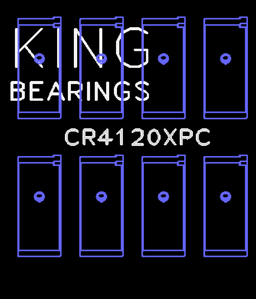 King Engine Bearings Inc CR4120XPC0.5 CONNECTING ROD BEARING SET For MITSUBISHI 4G63, 4G64 EVO I-IV, 1992->