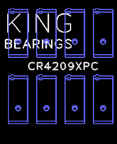 King Engine Bearings Inc CR4209XPC CONNECTING ROD BEARING SET For TOYOTA 3SGTE, 16V 2.0L