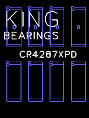King Engine Bearings Inc CR4287XPD STDX CONNECTING ROD BEARING SET For HONDA B18C1, B18C5, 16V