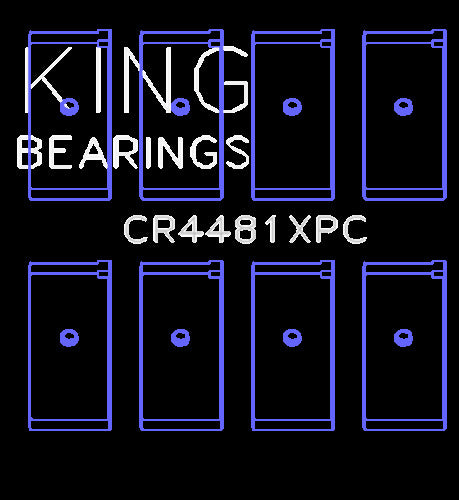 King Engine Bearings Inc CR4481XPC.026 CONNECTING ROD BEARING SET For MITSUBISHI 4G63, 4G64, ->1992