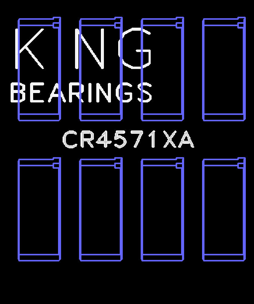King Engine Bearings Inc CR4571XA0.25 CONNECTING ROD BEARING SET For MITSUBISHI 4D56