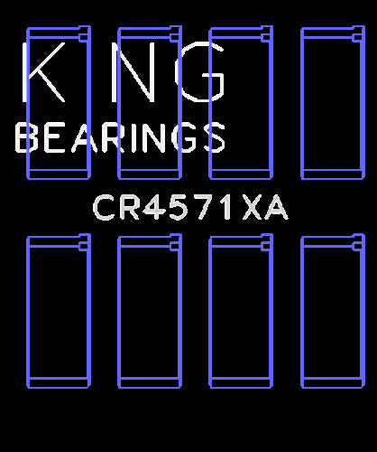 King Engine Bearings Inc CR4571XA0.5 CONNECTING ROD BEARING SET For MITSUBISHI 4D56