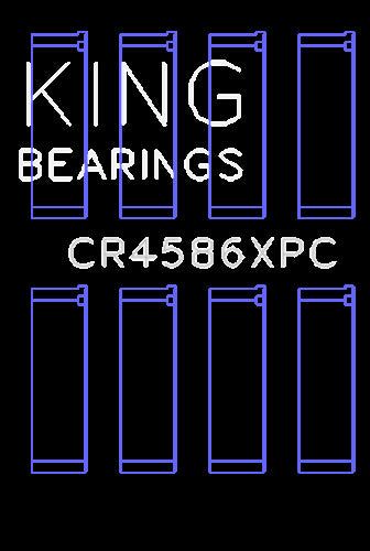 King Engine Bearings Inc CR4586XPC.026 CONNECTING ROD BEARING SET For MITSUBISHI 4B11T EVO X, 2007->
