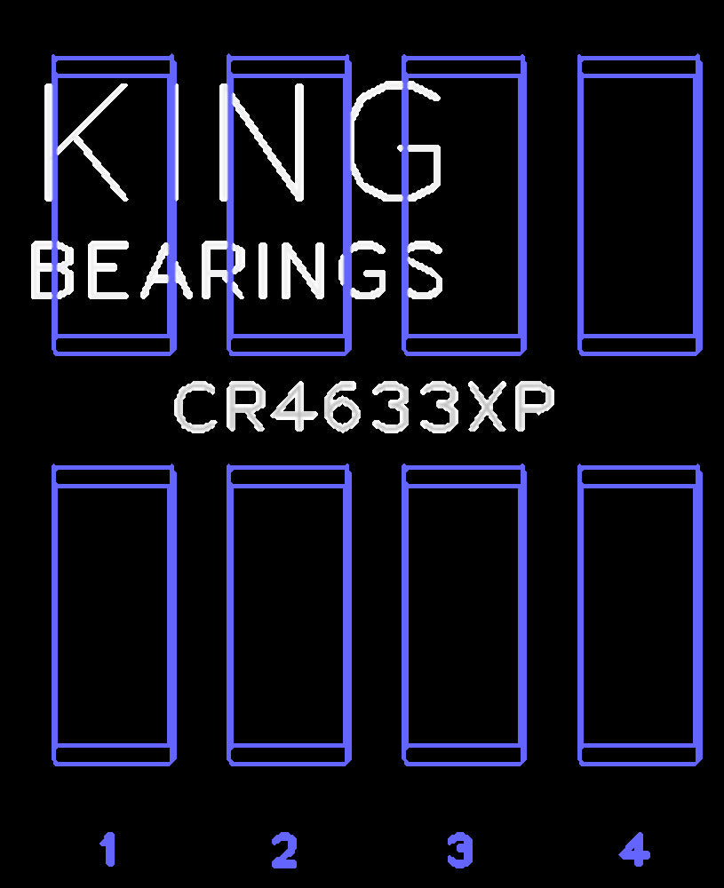 King Engine Bearings Inc CR4633XP STDX CONNECTING ROD BEARING SET For PEUGEOT EP6DT / BMW N14B16C
