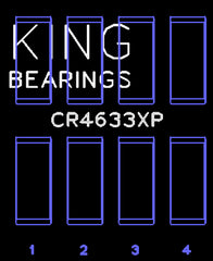 King Engine Bearings Inc CR4633XP STDX CONNECTING ROD BEARING SET For PEUGEOT EP6DT / BMW N14B16C
