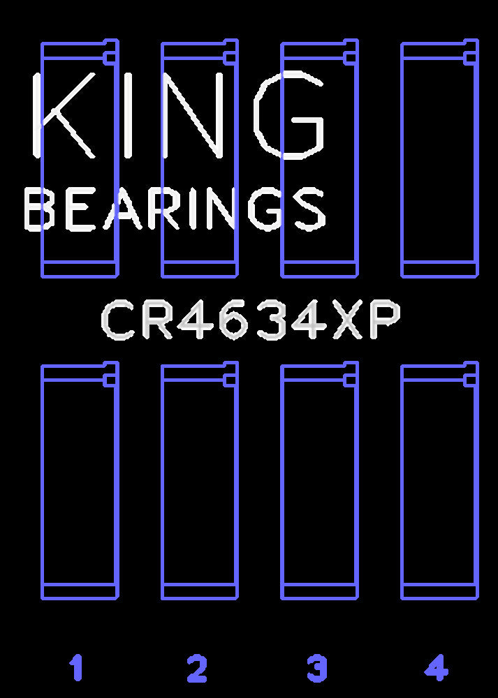 King Engine Bearings Inc CR4634XP CONNECTING ROD BEARING SET For HYUNDAI G4KF