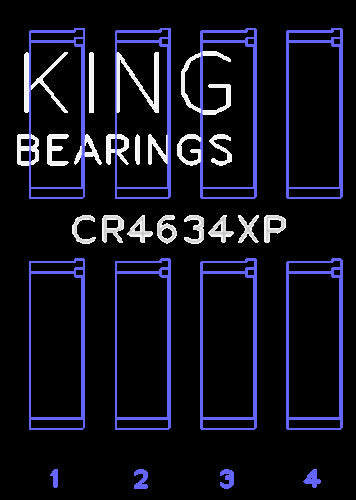 King Engine Bearings Inc CR4634XP0.25 CONNECTING ROD BEARING SET For HYUNDAI G4KF