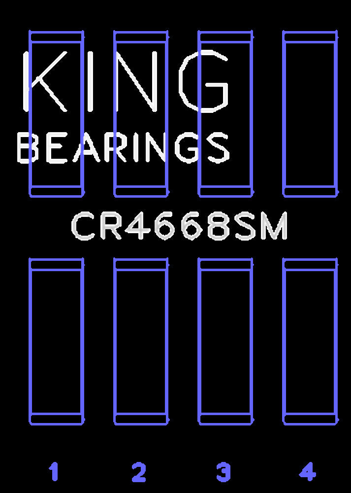 King Engine Bearings Inc CR4668SM0.25 CONNECTING ROD BEARING SET For HYUNDAI G4KE, G4KC