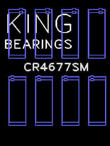 King Engine Bearings Inc CR4677SM CONNECTING ROD BEARING SET For OPEL 1.6 TURBO A16LET A16NET Z16LET