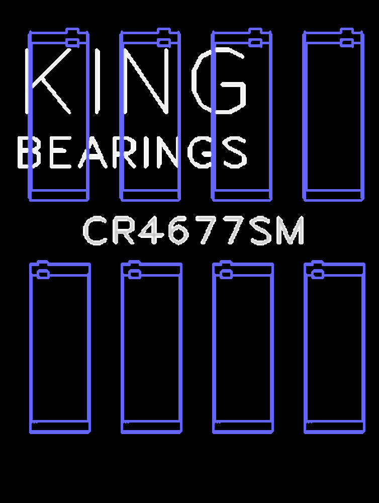 King Engine Bearings Inc CR4677SM0.25 CONNECTING ROD BEARING SET For OPEL 1.6 TURBO A16LET A16NET Z16LET