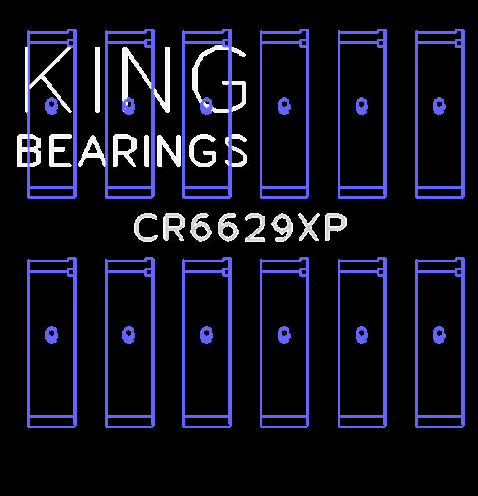 King Engine Bearings Inc CR6629XP CONNECTING ROD BEARING SET For MITSUBISHI 6G72