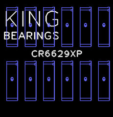 King Engine Bearings Inc CR6629XP CONNECTING ROD BEARING SET For MITSUBISHI 6G72