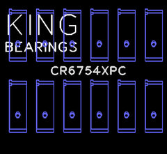 King Engine Bearings Inc CR6754XPC.026 CONNECTING ROD BEARING SET For TOYOTA 2JZGE, 2JZGTE, 24V 3.0L