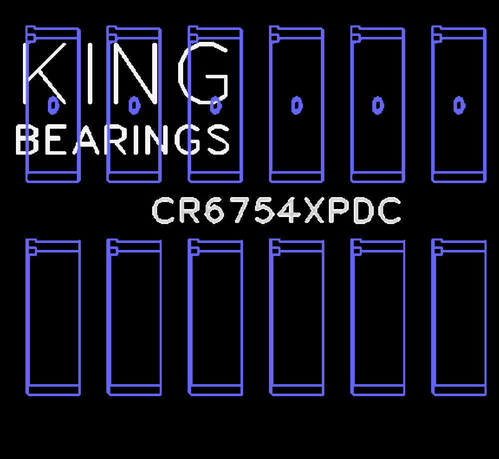 King Engine Bearings Inc CR6754XPDC CONNECTING ROD BEARING SET For TOYOTA 2JZGE, 2JZGTE, 24V 3.0L