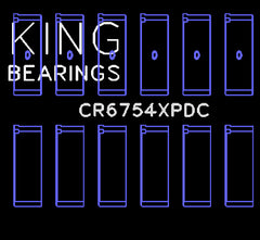 King Engine Bearings Inc CR6754XPDC.026 CONNECTING ROD BEARING SET For TOYOTA 2JZGE, 2JZGTE, 24V 3.0L