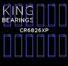 King Engine Bearings Inc CR6826XP CONNECTING ROD BEARING SET For GM / HOLDEN 3.6 LF4, LFX, LGX