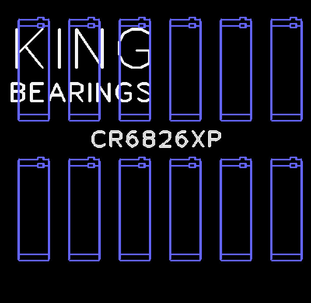 King Engine Bearings Inc CR6826XP0.25 CONNECTING ROD BEARING SET For GM / HOLDEN 3.6 LF4, LFX, LGX