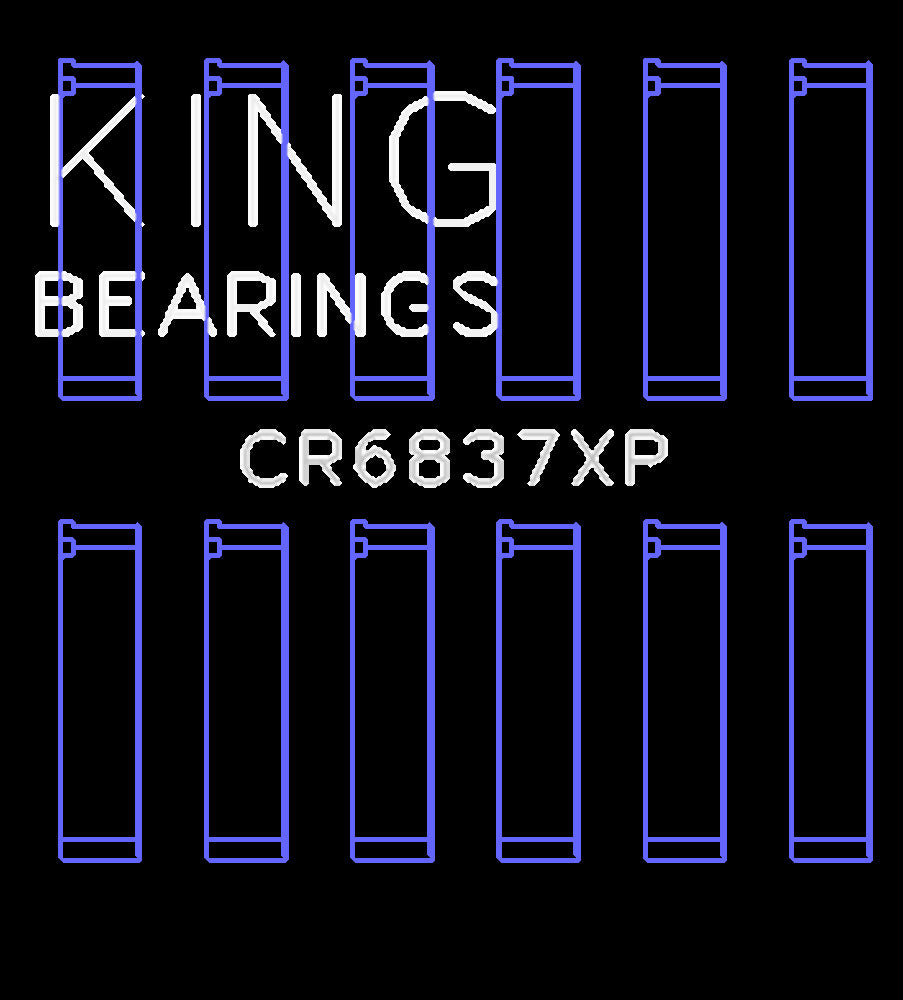 King Engine Bearings Inc CR6837XP CONNECTING ROD BEARING SET For HONDA J30, J35
