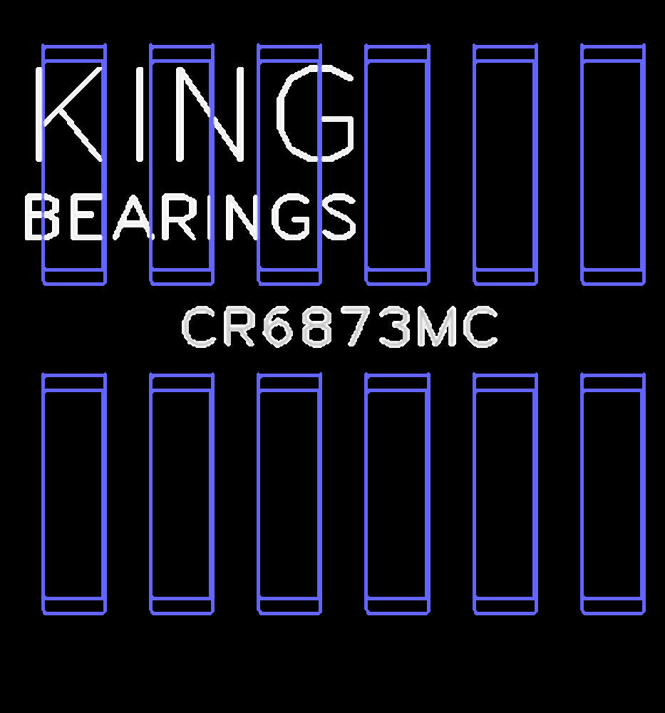King Engine Bearings Inc CR6873MC0.25 CONNECTING ROD BEARING SET For TOYOTA 2GR-FE, 3GR-FE