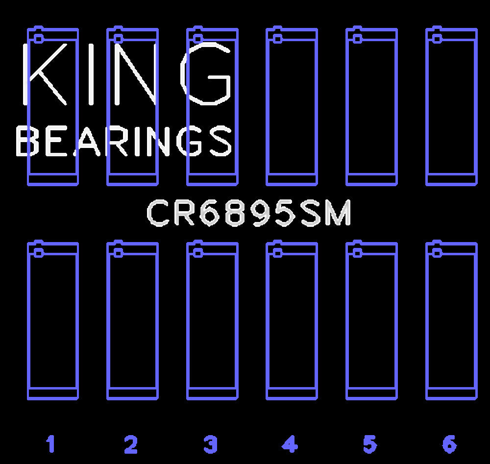 King Engine Bearings Inc CR6895SM CONNECTING ROD BEARING SET For FORD ECOBOOST 3.5L V6
