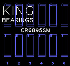 King Engine Bearings Inc CR6895SM CONNECTING ROD BEARING SET For FORD ECOBOOST 3.5L V6