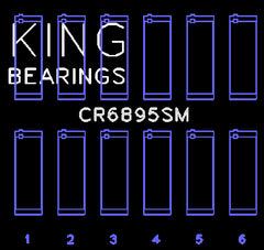 King Engine Bearings Inc CR6895SM0.5 CONNECTING ROD BEARING SET For FORD ECOBOOST 3.5L V6