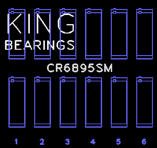 King Engine Bearings Inc CR6895SM0.75 CONNECTING ROD BEARING SET For FORD ECOBOOST 3.5L V6