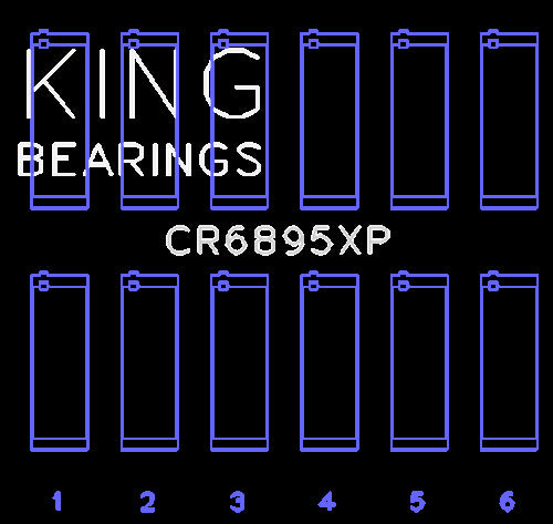 King Engine Bearings Inc CR6895XP CONNECTING ROD BEARING SET For FORD ECOBOOST 3.5L V6