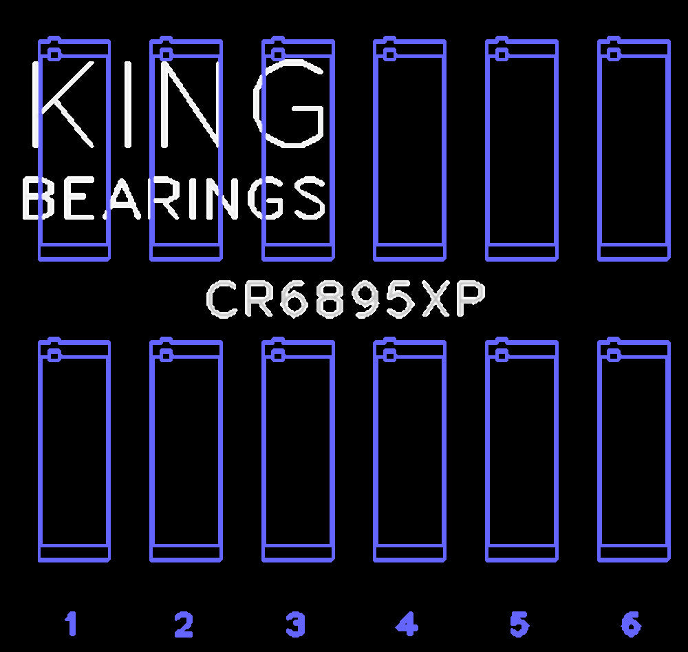 King Engine Bearings Inc CR6895XP.026 CONNECTING ROD BEARING SET For FORD ECOBOOST 3.5L V6