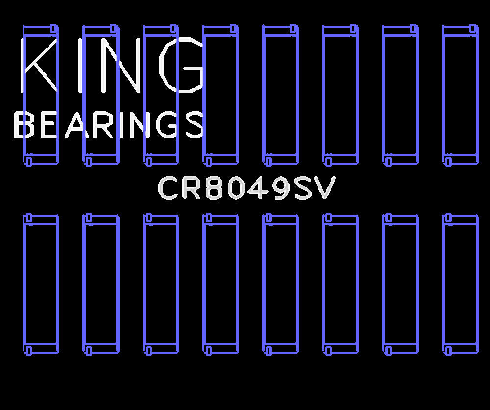 King Engine Bearings Inc CR8049SV0.25 CONNECTING ROD BEARING SET For BMW N62, N63, S63, N62N