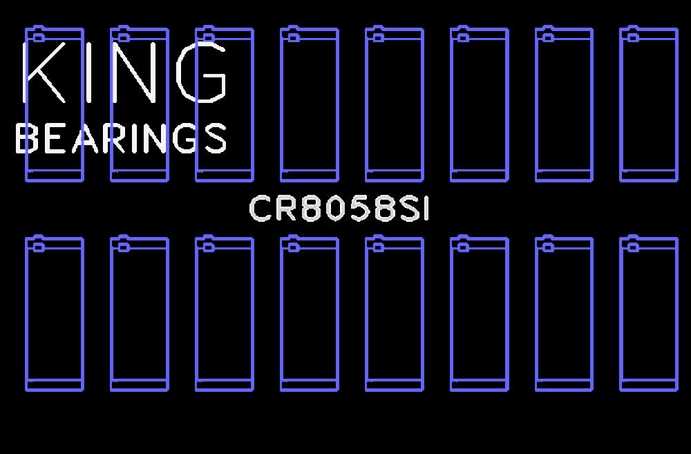 King Engine Bearings Inc CR8058SI0.25 CONNECTING ROD BEARING SET For FORD MOD MOTOR 6.2L V8
