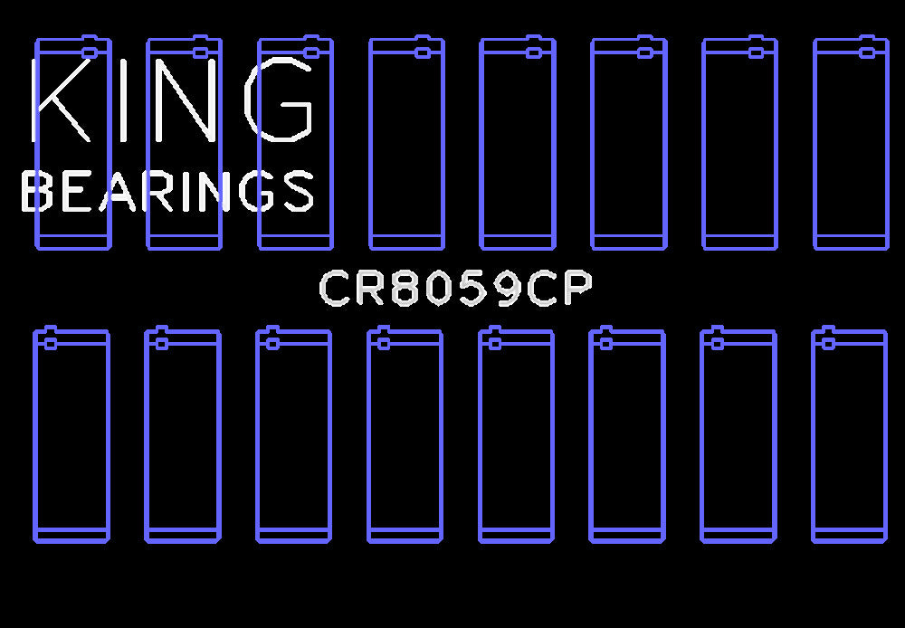 King Engine Bearings Inc CR8059CP CONNECTING ROD BEARING SET For GENERAL MOTORS DURAMAX DIESEL