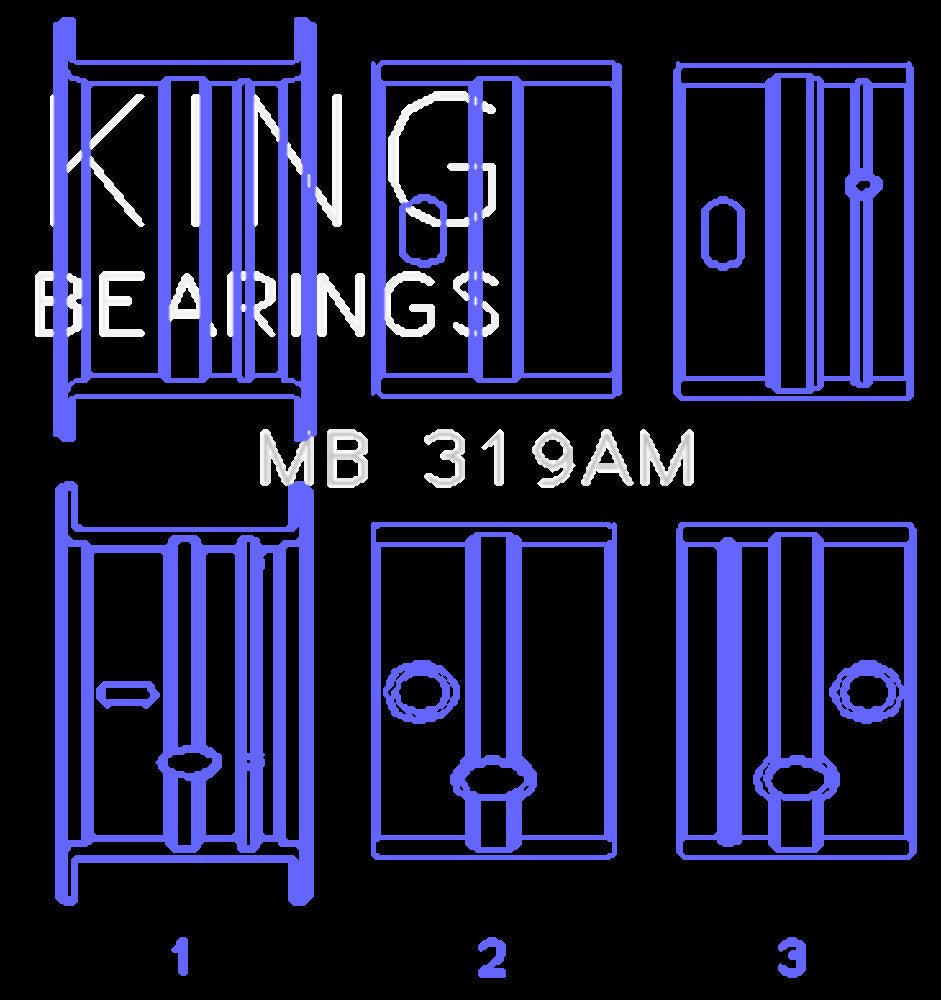 King Engine Bearings Inc MB 319AM MAIN BEARING SET For JEEP WILLYS