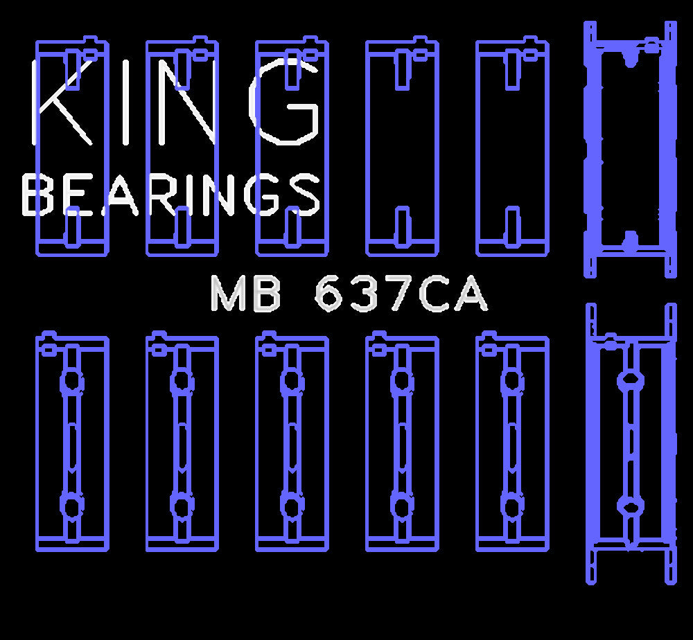 King Engine Bearings Inc MB 637CA0.25 MAIN BEARING SET For BMW S85B50A