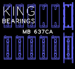 King Engine Bearings Inc MB 637CA0.25 MAIN BEARING SET For BMW S85B50A