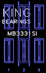 King Engine Bearings Inc MB3331SI MAIN BEARING SET For SUBARU 1300, 1600