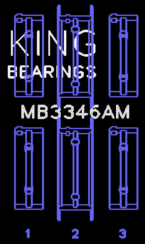King Engine Bearings Inc MB3346AM MAIN BEARING SET For SUBARU 1800CC 1980 ON