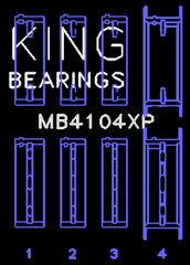 King Engine Bearings Inc MB4104XP MAIN BEARING SET For NISSAN VG30DE, VG30DETT
