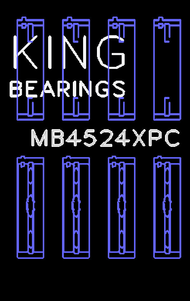 King Engine Bearings Inc MB4524XPC STDX MAIN BEARING SET For NISSAN VR38DETT