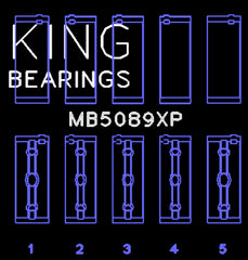 King Engine Bearings Inc MB5089XP MAIN BEARING SET For TOYOTA 1RZ, 2RZ, 3RZ