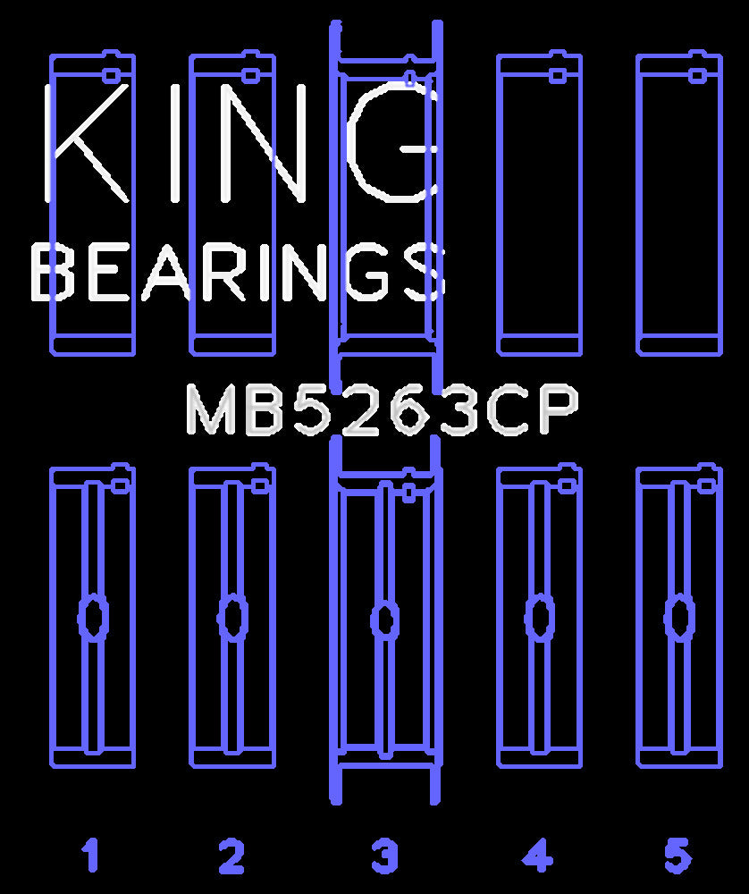 King Engine Bearings Inc MB5263CP 030 MAIN BEARING SET For FORD (USA) ENG 445 T/DIES