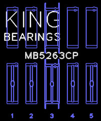 King Engine Bearings Inc MB5263CP 030 MAIN BEARING SET For FORD (USA) ENG 445 T/DIES