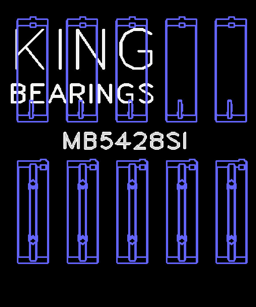 King Engine Bearings Inc MB5428SI MAIN BEARING SET For HONDA R18A1