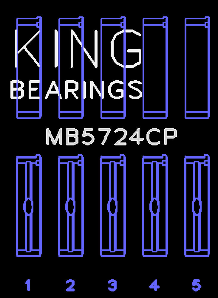 King Engine Bearings Inc MB5724CP0.25 MAIN BEARING SET For GENERAL MOTORS DURAMAX DIESEL