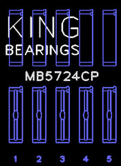King Engine Bearings Inc MB5724CP0.25 MAIN BEARING SET For GENERAL MOTORS DURAMAX DIESEL