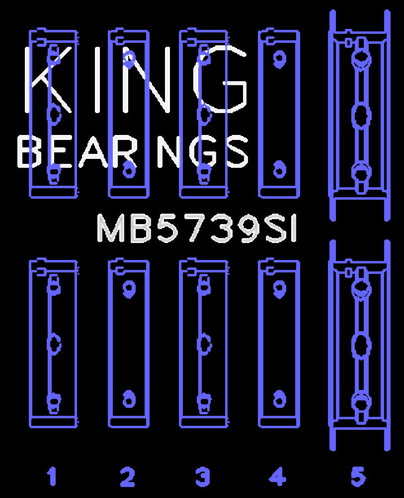 King Engine Bearings Inc MB5739SI0.5 MAIN BEARING SET For SUBARU EJ20/EJ22/EJ25 HOUSING BORE + .002