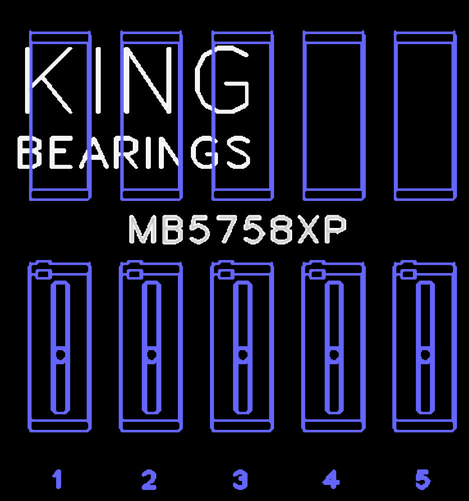 King Engine Bearings Inc MB5758XP MAIN BEARING SET For PEUGEOT EP6 1.6L / BMW N14B16C